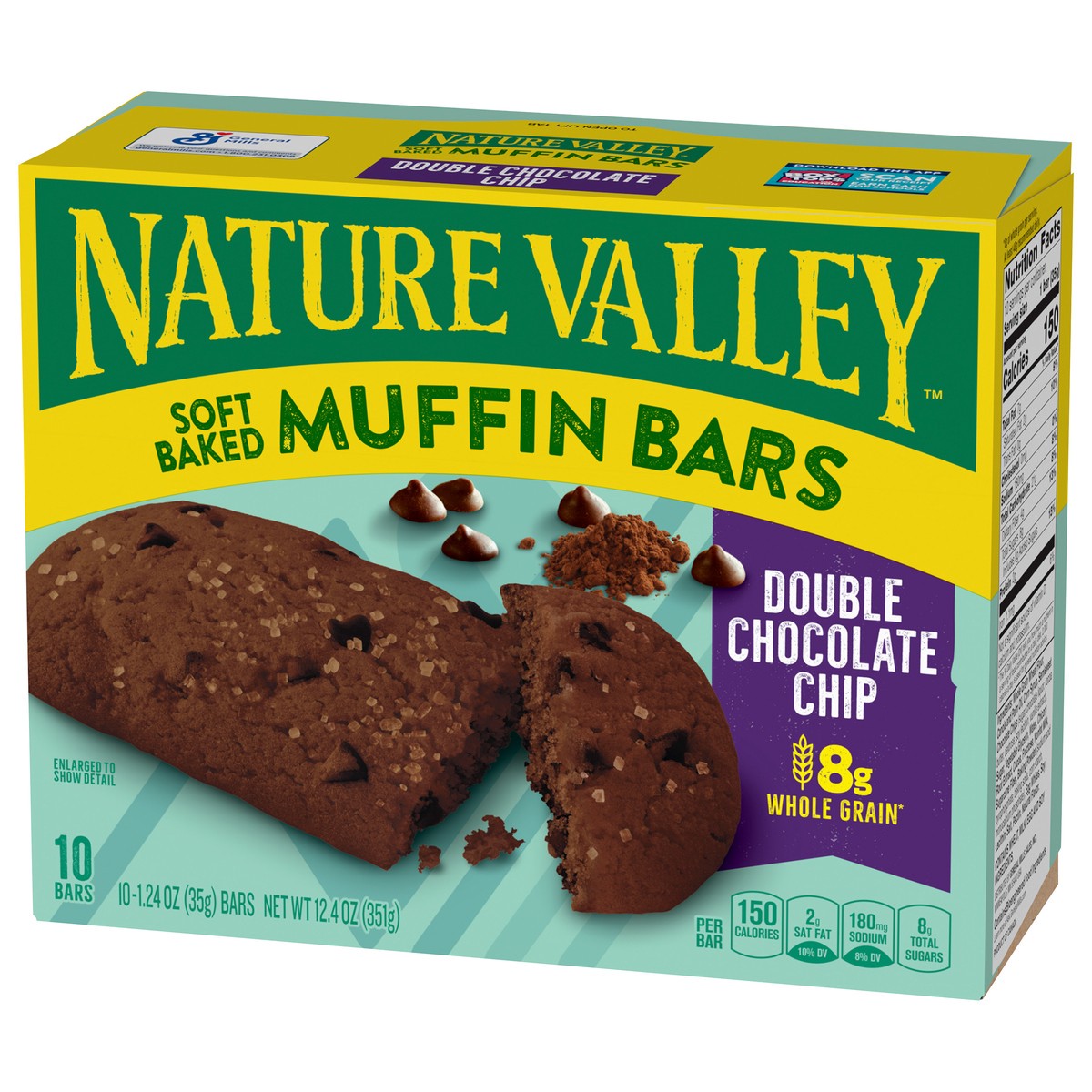 slide 10 of 13, Nature Valley Soft Baked Muffin Bars, Double Chocolate Chip, Made With Whole Grain- 10 ct, 10 ct