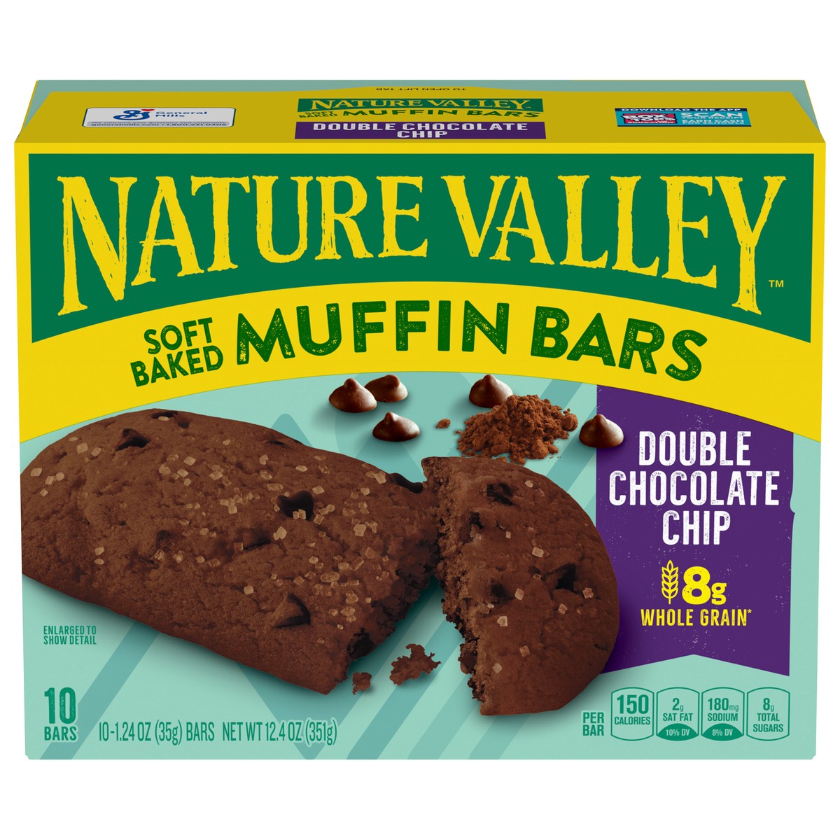 slide 4 of 13, Nature Valley Soft Baked Muffin Bars, Double Chocolate Chip, Made With Whole Grain- 10 ct, 10 ct