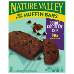 Nature Valley Soft Baked Muffin Bars, Double Chocolate Chip, Made With Whole Grain- 10 ct
