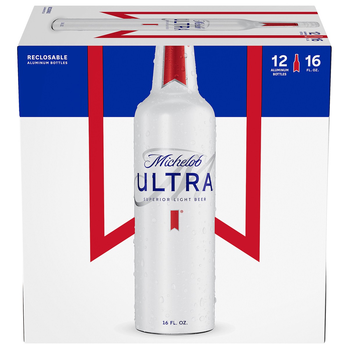 Michelob Ultra Superior Light Beer 12 Pk 16 Fl Oz Aluminum Bottles 12