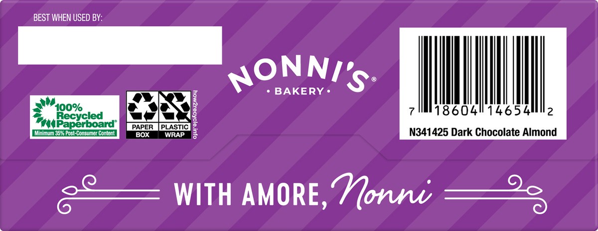 slide 2 of 8, Nonni's Dark Chocolate Almond Biscotti, 8 ct; 6.88 oz