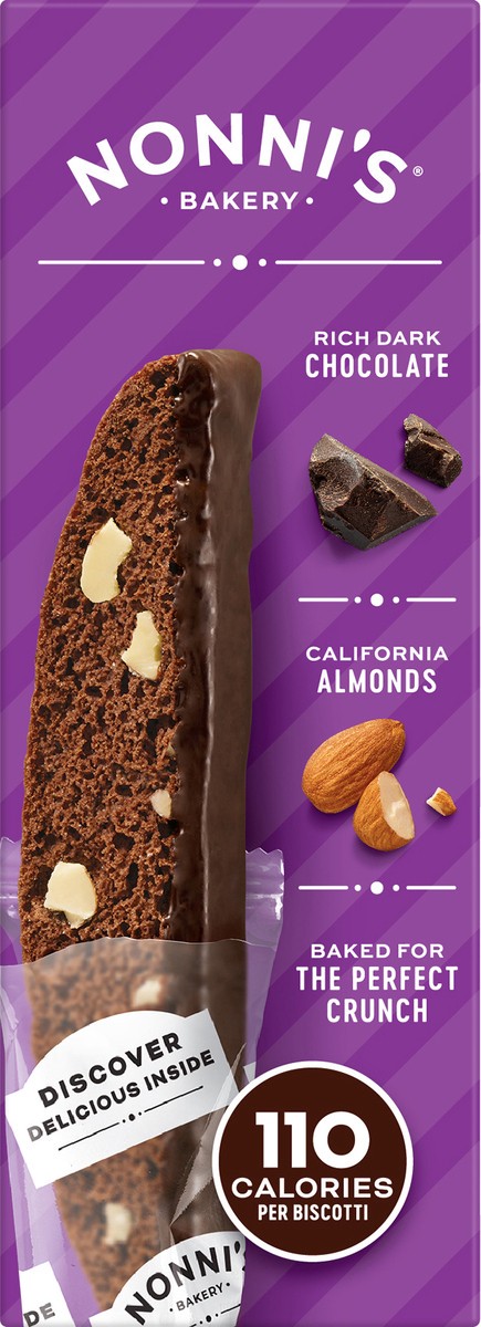 slide 5 of 8, Nonni's Dark Chocolate Almond Biscotti, 8 ct; 6.88 oz