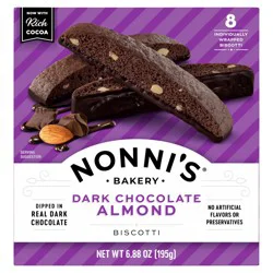 Nonni's Nonni’s Dark Chocolate Almond Biscotti, 8-count carton 6.88 oz