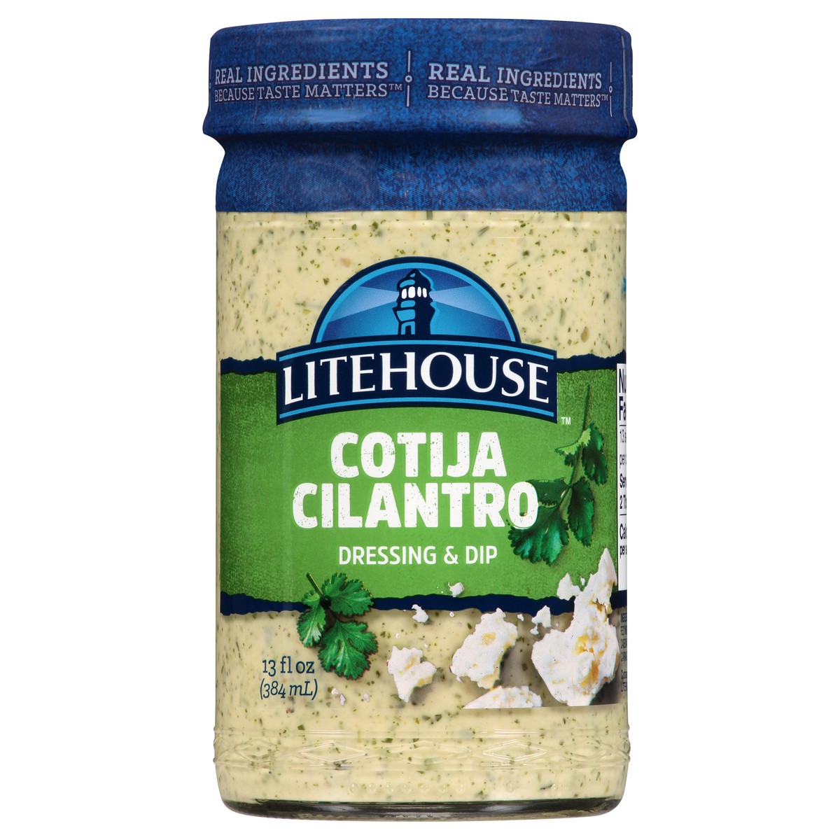 slide 8 of 9, Litehouse Cotija Cilantro Dressing & Dip 13 fl. oz. Jar, 