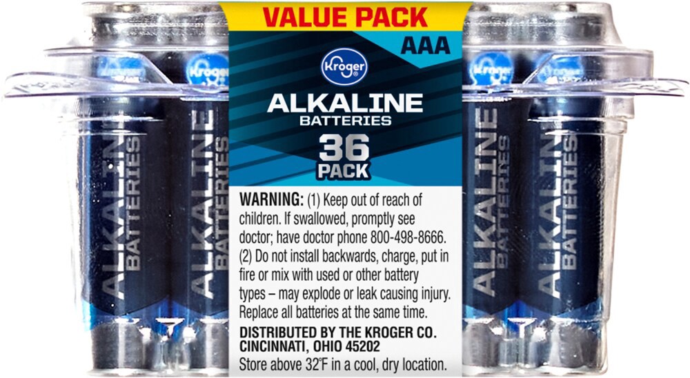 slide 2 of 3, Kroger Aaa Alkaline Batteries, 36 ct