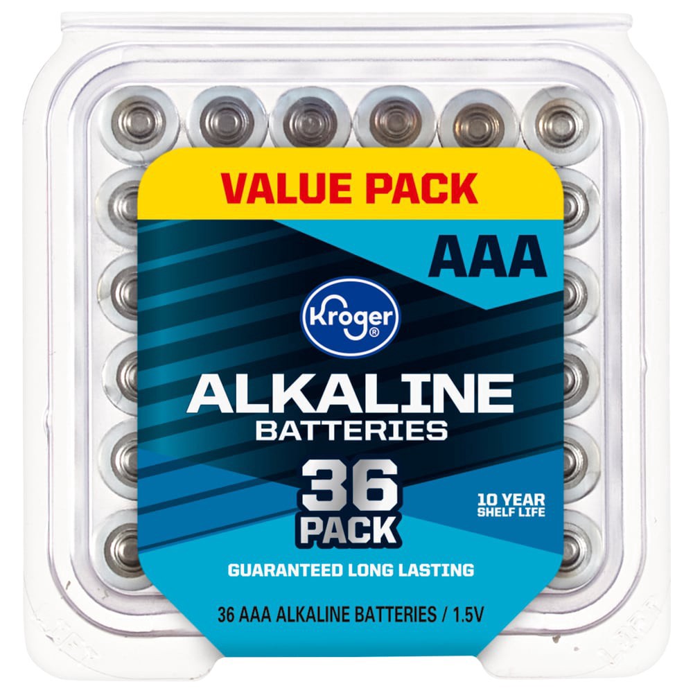 slide 1 of 3, Kroger Aaa Alkaline Batteries, 36 ct