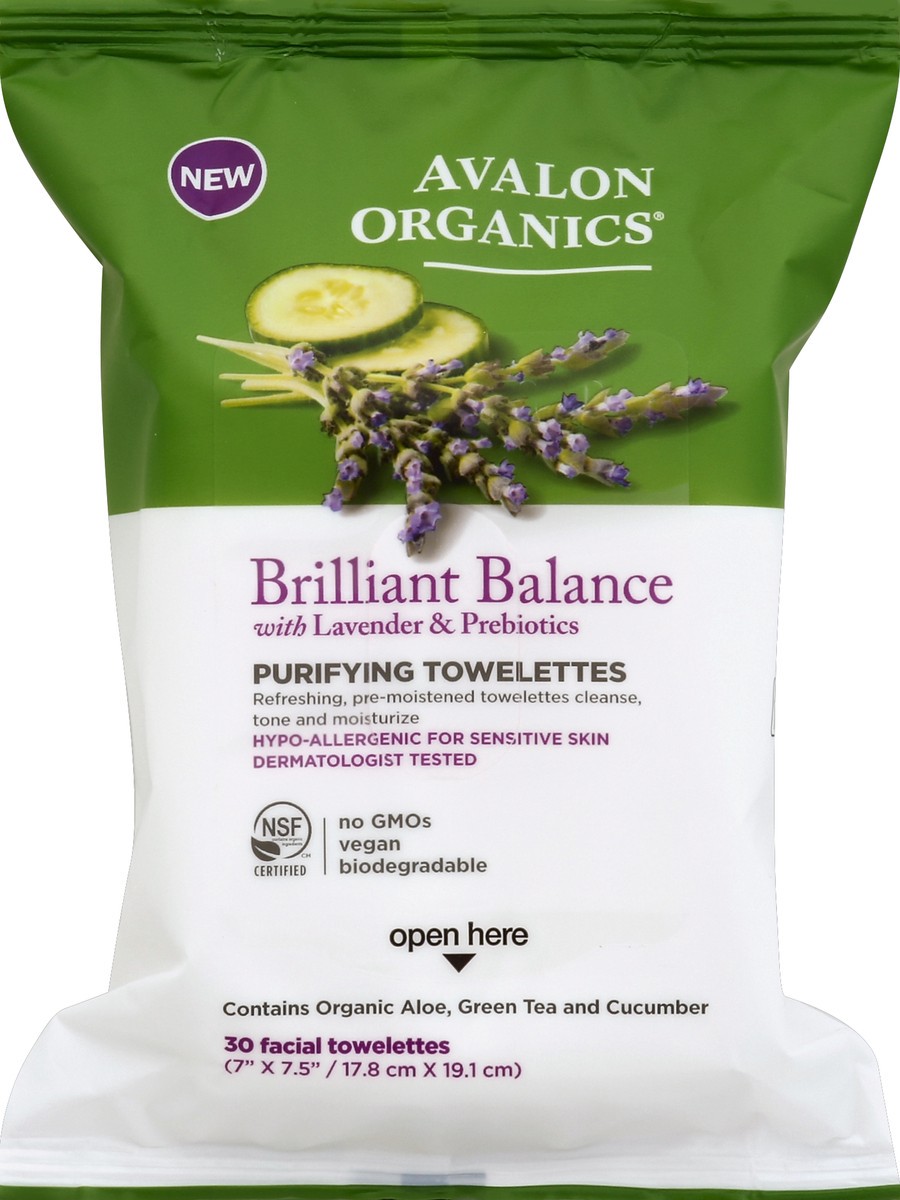 slide 5 of 6, Avalon Organics Towelettes 30 ea, 30 ct