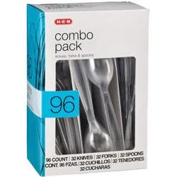 H-E-B Premium Clear Knives, Forks and Spoons Combo Pack