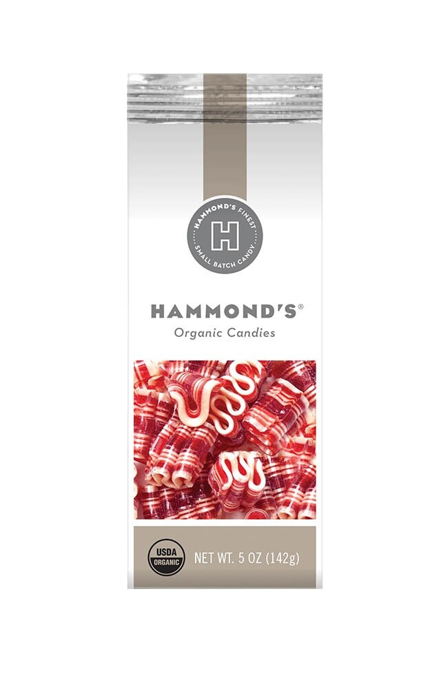 slide 1 of 1, Hammond's Organic Mint Mini Ribbon Candy, 5 oz