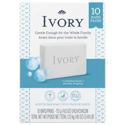 Ivory Gentle Bar Soap Original Scent 4 oz., 10 Count