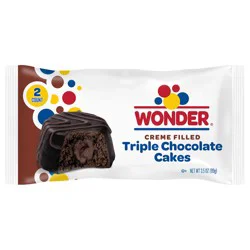Wonder Crème Filled Triple Chocolate Cakes 3.5oz Ss