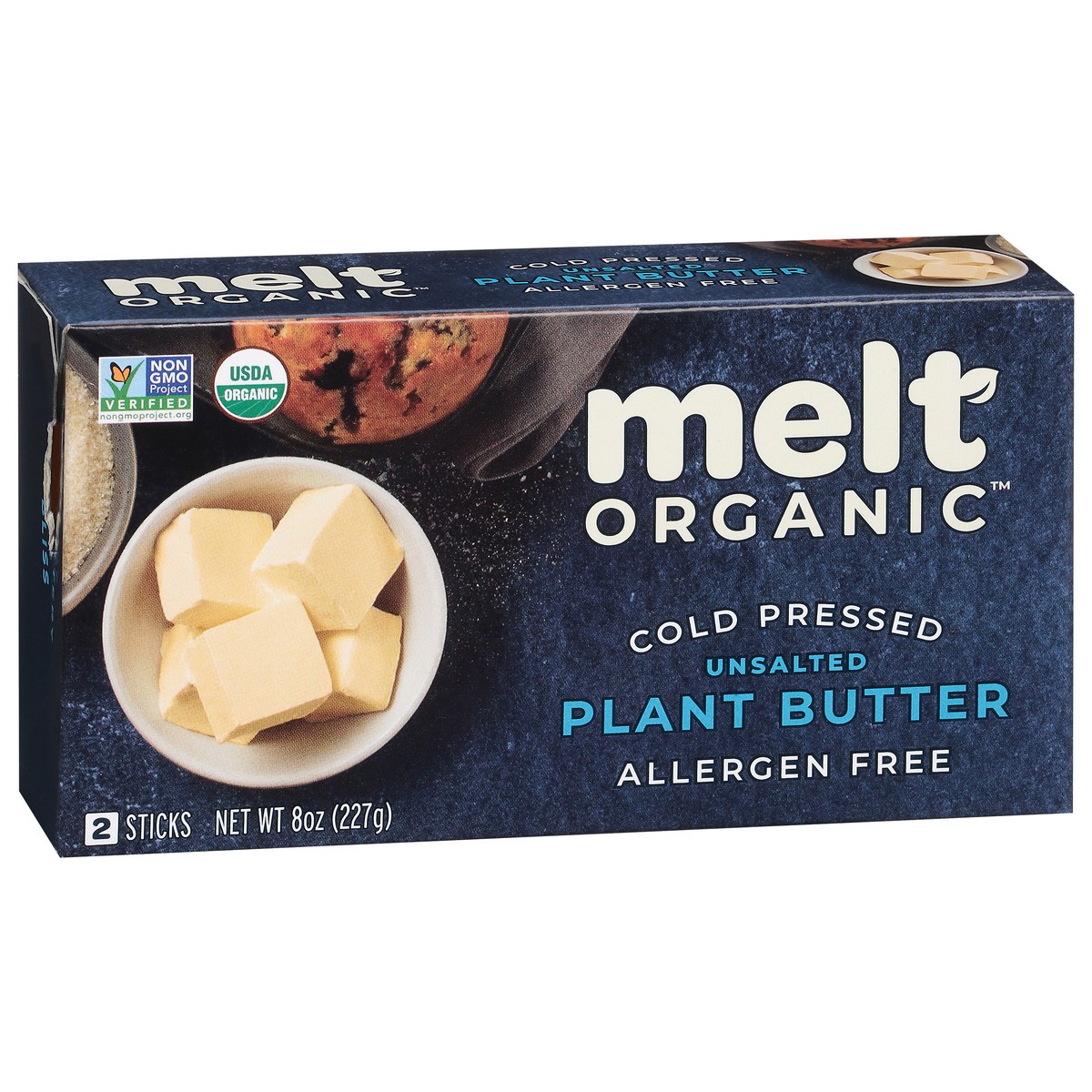 slide 6 of 9, Melt Organic Sticks Unsalted Plant Butter - 2 ct, 2 ct