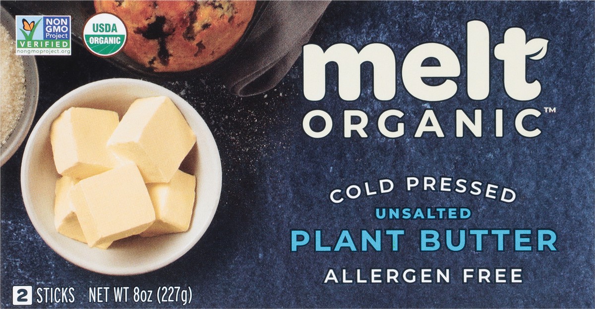 slide 7 of 9, Melt Organic Sticks Unsalted Plant Butter - 2 ct, 2 ct