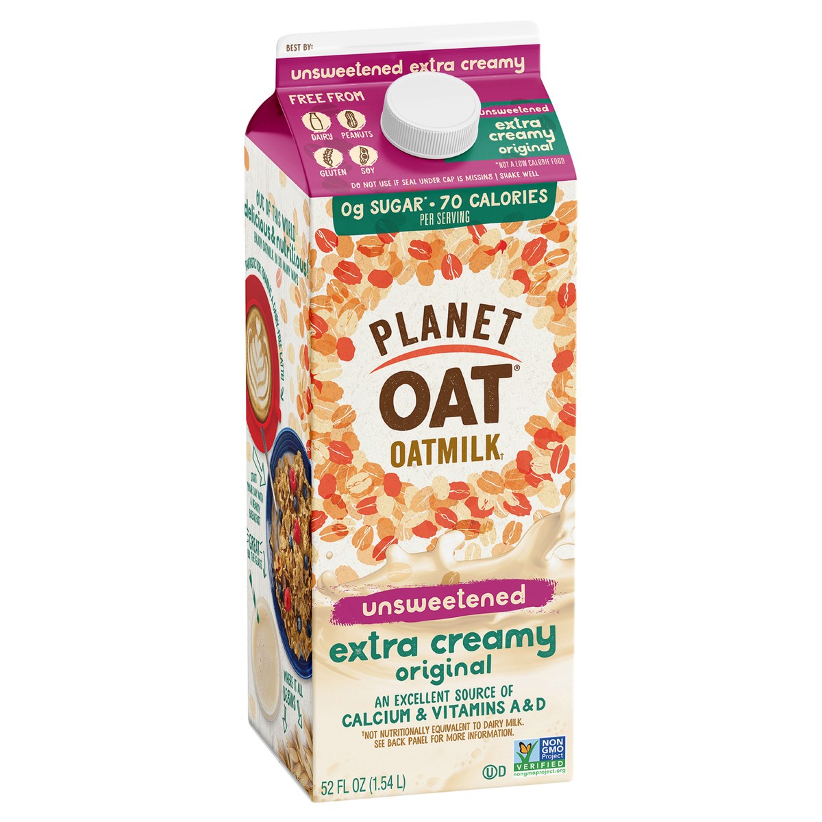 slide 12 of 15, Planet Oat Unsweetened Extra Creamy Oatmilk- 52 fl oz, 52 fl oz
