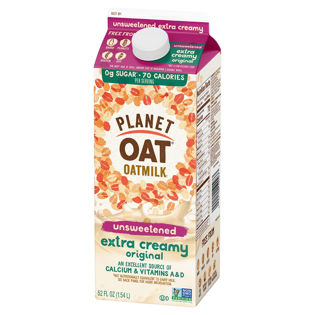 slide 15 of 15, Planet Oat Unsweetened Extra Creamy Oatmilk- 52 fl oz, 52 fl oz
