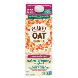 Planet Oat Unsweetened Extra Creamy Oatmilk- 52 fl oz