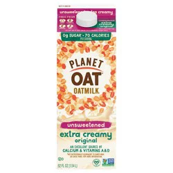 Planet Oat Unsweetened Extra Creamy Oatmilk- 52 fl oz