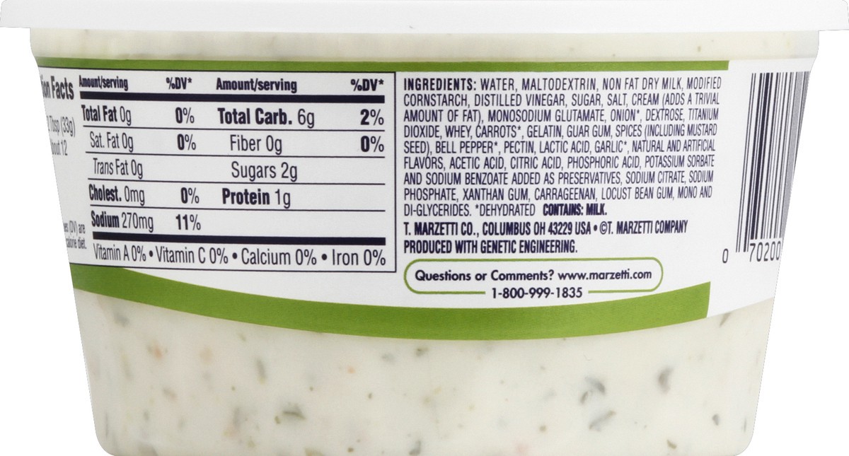 slide 5 of 8, Marzetti Fat Free Ranch Veggie Dip, 13 fl oz