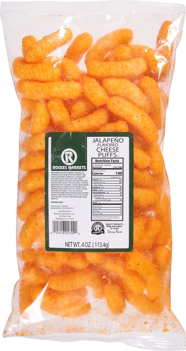 slide 10 of 11, Rouses Markets Jalapeno Flavored Cheese Puffs 4 oz, 4 oz