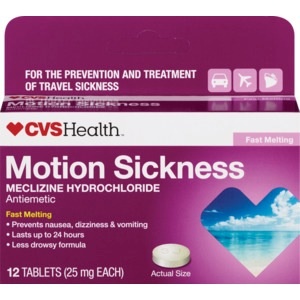 slide 1 of 1, CVS Health Motion Sickness Fast Melting Tablets, 12 ct