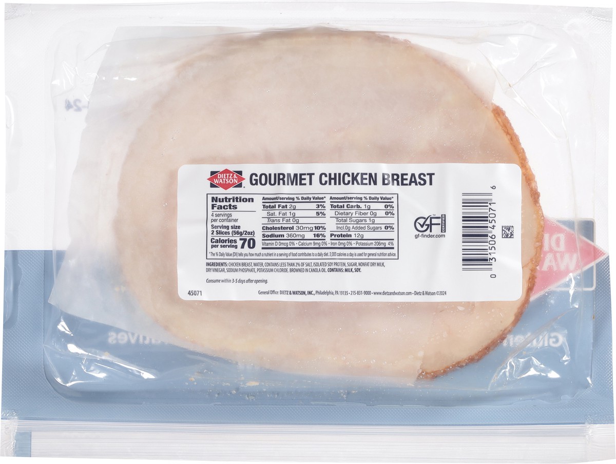 slide 9 of 15, Dietz & Watson Gourmet Chicken Breast 8 oz, 8 oz