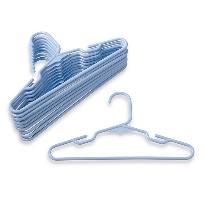 slide 1 of 1, Merrick Plastic Children's Clothes Hangers - Blue, 10 ct