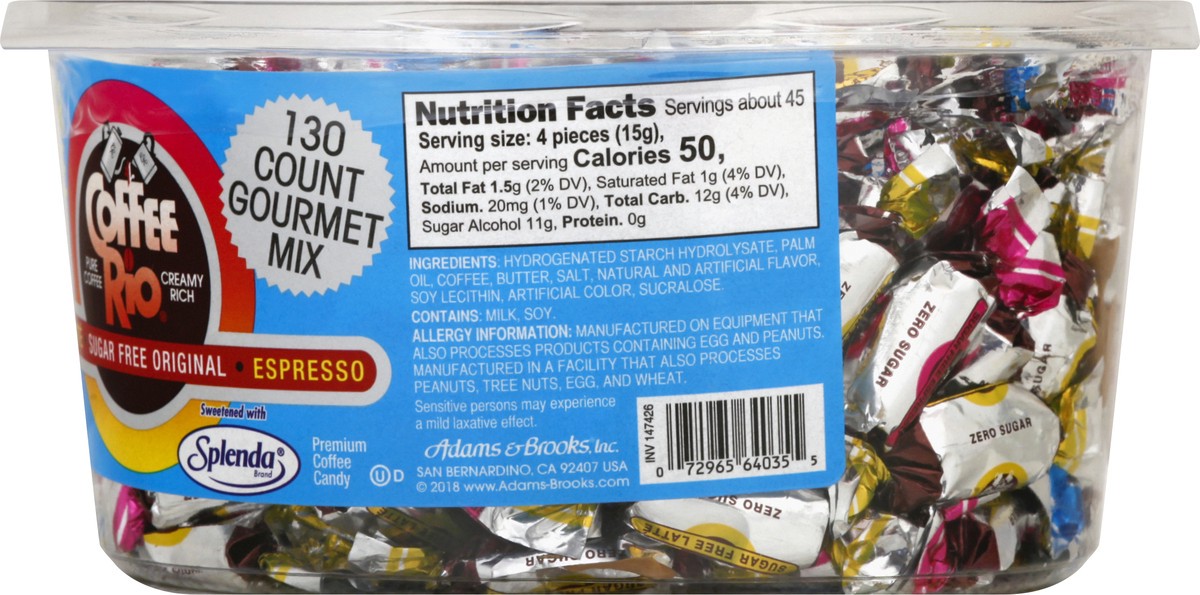 slide 12 of 13, Coffee Rio Premium Sugar Free Coffee Candy - 130 ct, 130 ct