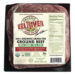 Sunfed Ranch 100% Grass Fed Organic Ground Beef 85% Lean 16 oz