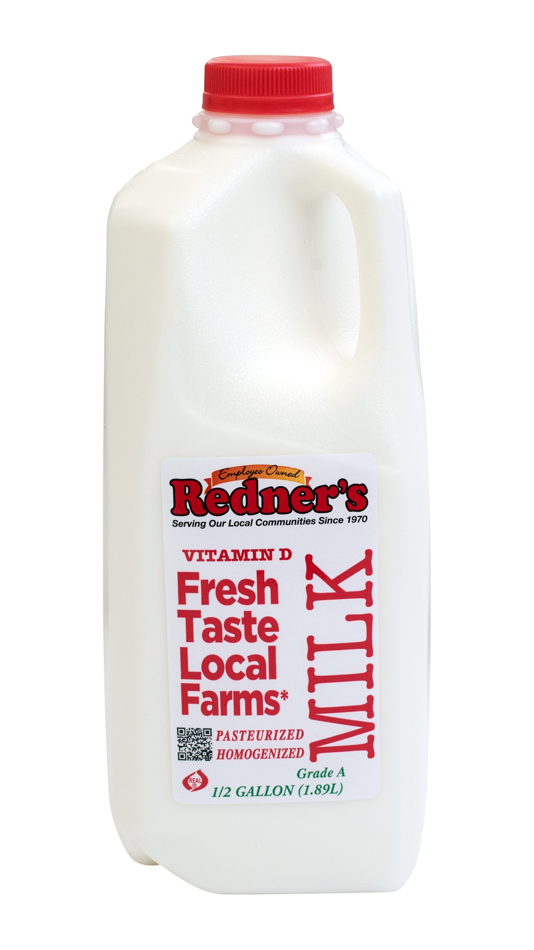 slide 1 of 1, Redner's Homogenized Milk, 64 fl oz