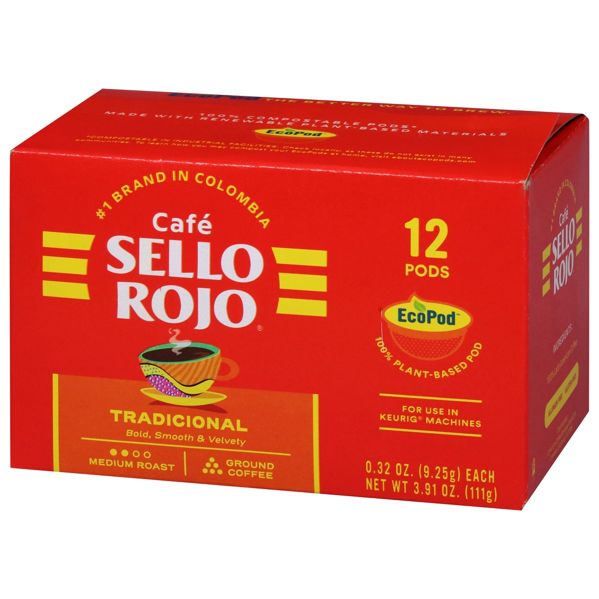slide 2 of 16, Café Sello Rojo Tradicional Single Serve Coffee Pods, 12 ct