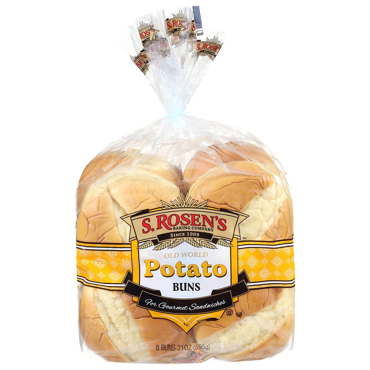 slide 1 of 14, S. Rosen's Potato Buns, 8 ct, 21 inoz in