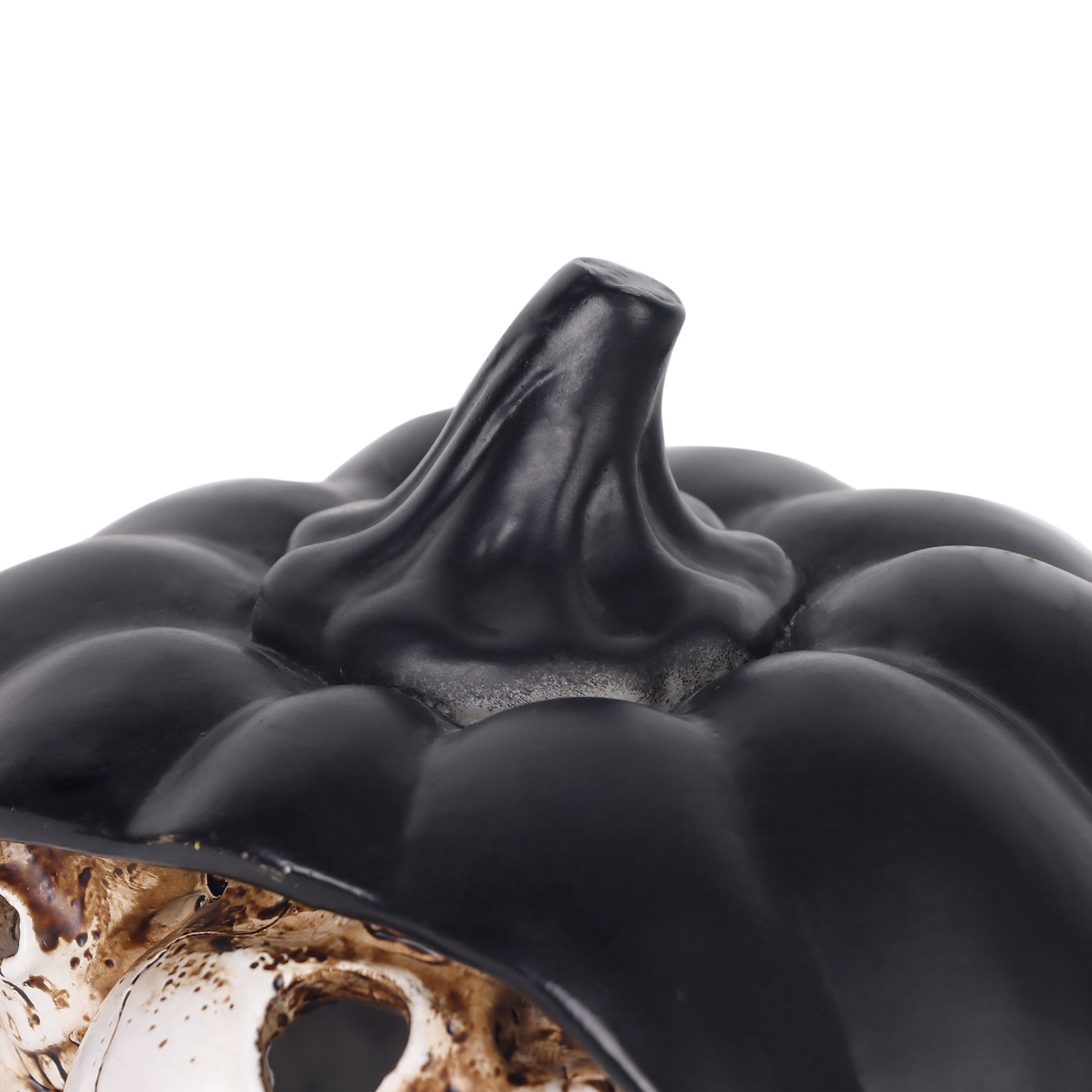 slide 3 of 10, 5.75" Skull Pumpkin Led Tabletop Accent By Ashland, 5.75 in