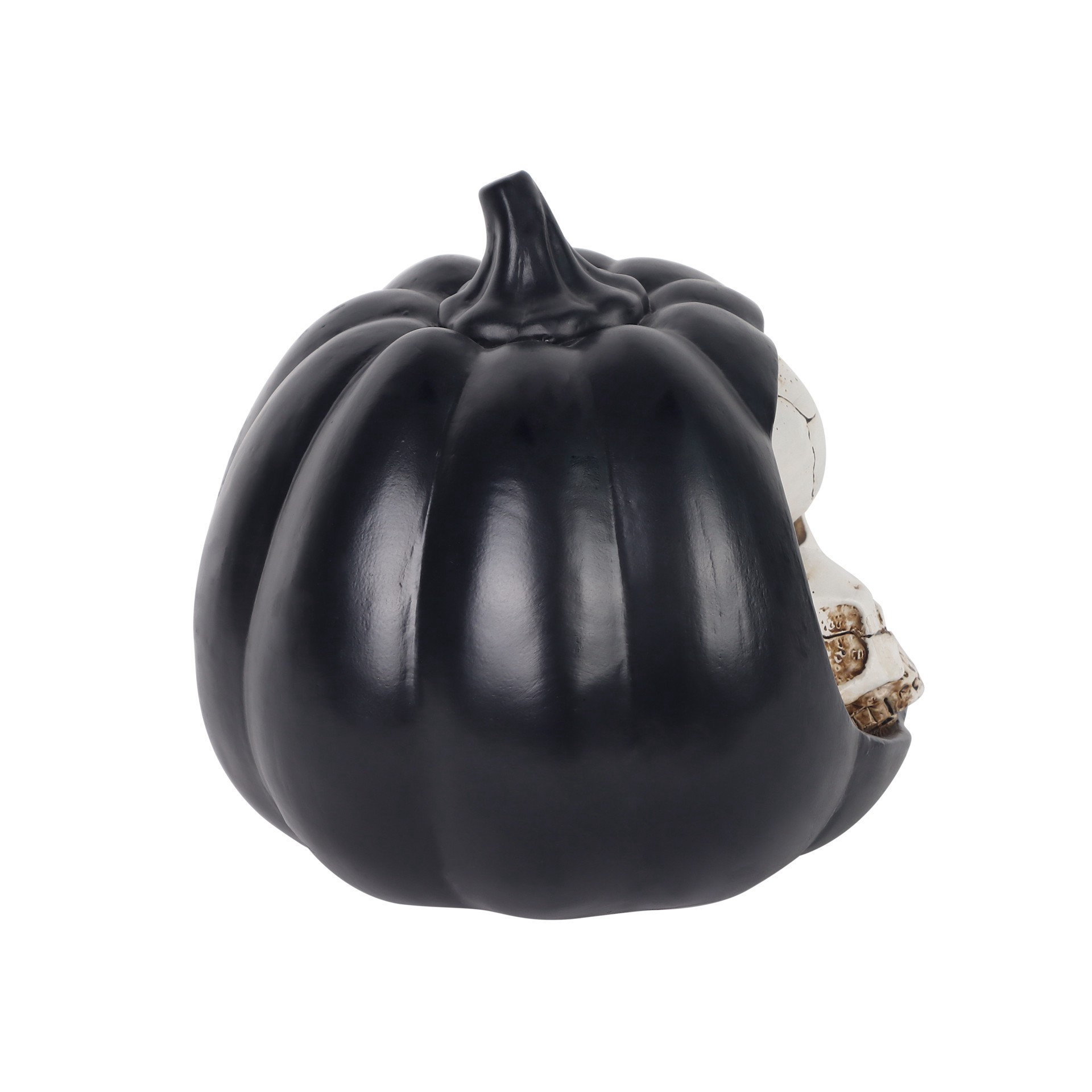slide 2 of 10, 5.75" Skull Pumpkin Led Tabletop Accent By Ashland, 5.75 in