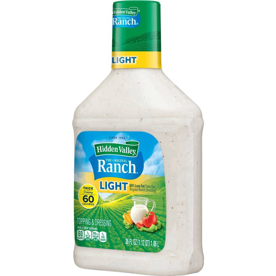 slide 12 of 84, Hidden Valley Original Ranch Light Salad Dressing & Topping, Gluten Free, keto-friendly - 36 fl oz, 36 fl oz