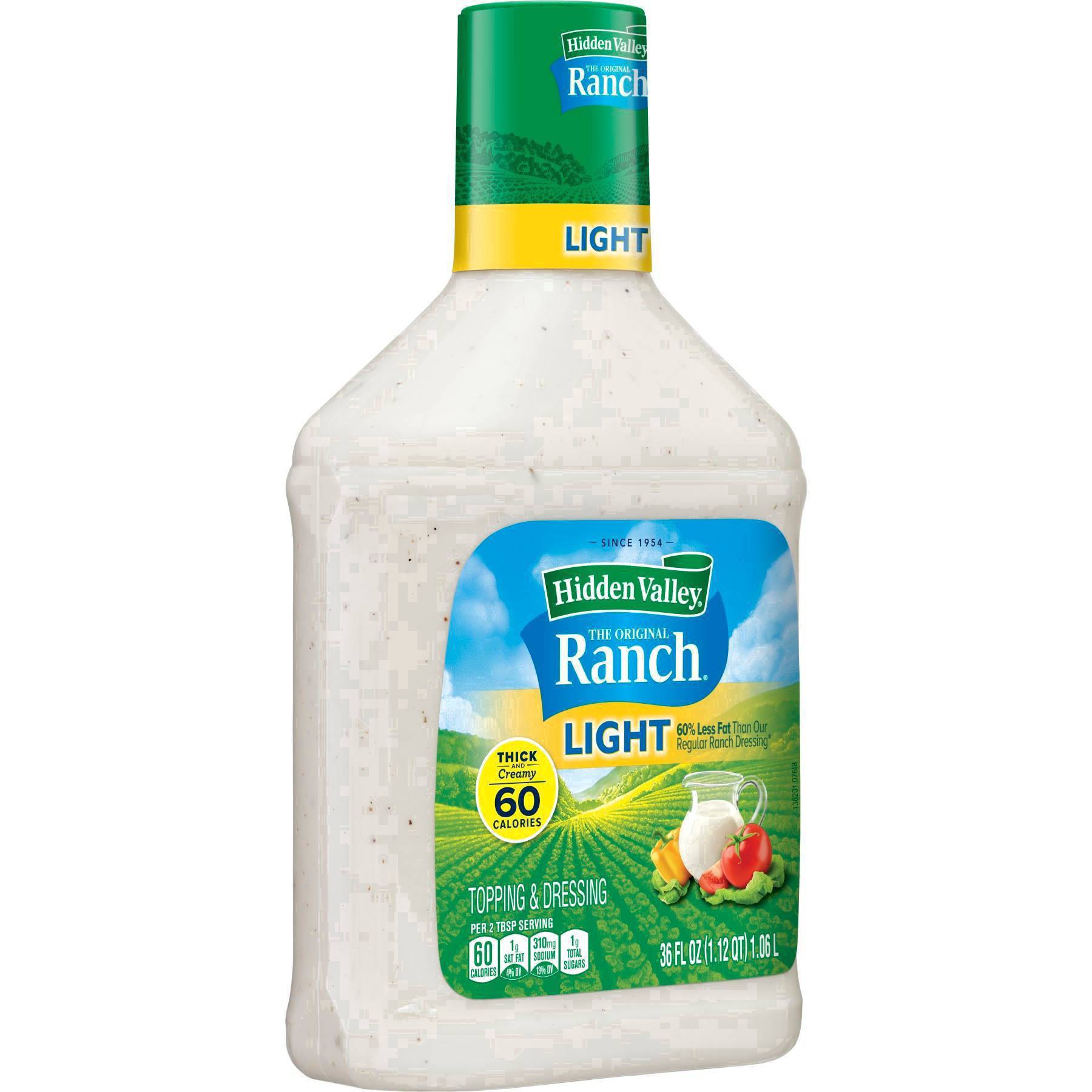 slide 58 of 84, Hidden Valley Original Ranch Light Salad Dressing & Topping, Gluten Free, keto-friendly - 36 fl oz, 36 fl oz