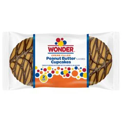 Wonder Crème Filled Peanut Butter Cupcakes, 4 oz, 2 Count