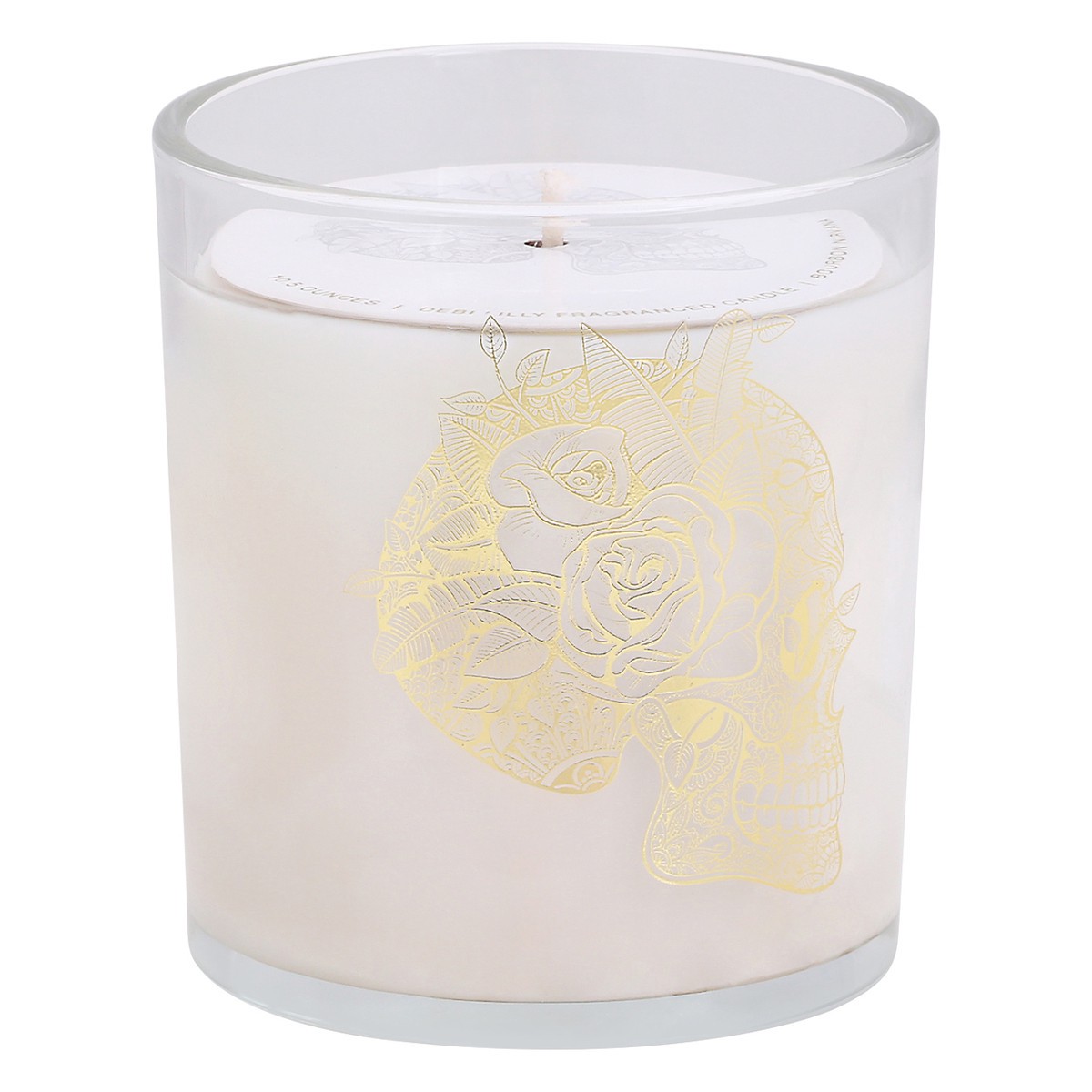 slide 2 of 9, Debi Lilly Design Debi Lilly Floral Skull Candle Sm - EA, 1 ct