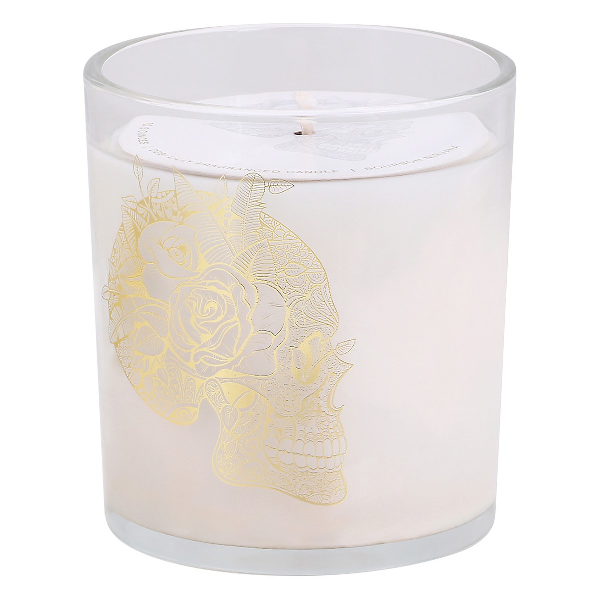 slide 3 of 9, Debi Lilly Design Debi Lilly Floral Skull Candle Sm - EA, 1 ct