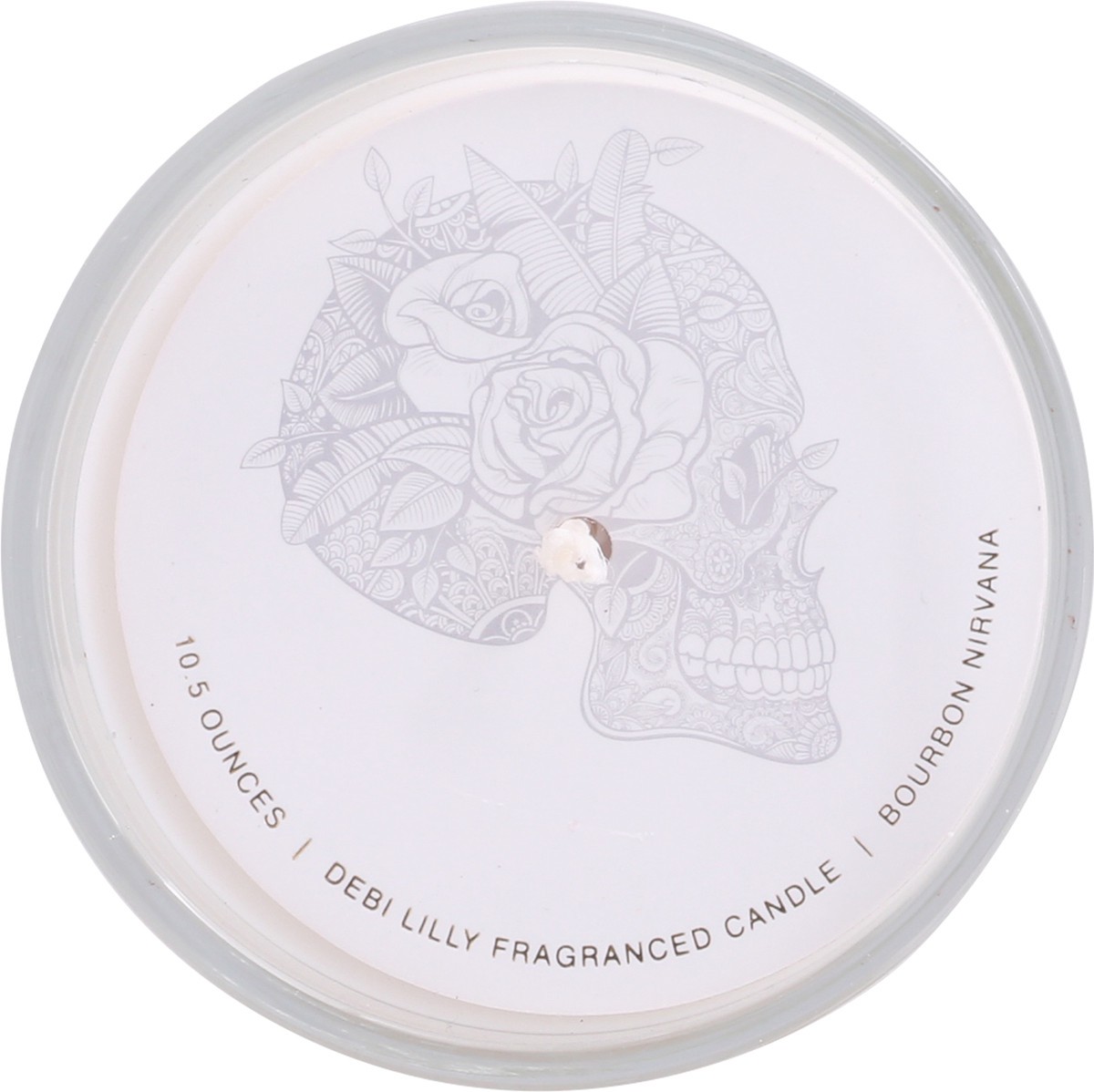 slide 4 of 9, Debi Lilly Design Debi Lilly Floral Skull Candle Sm - EA, 1 ct