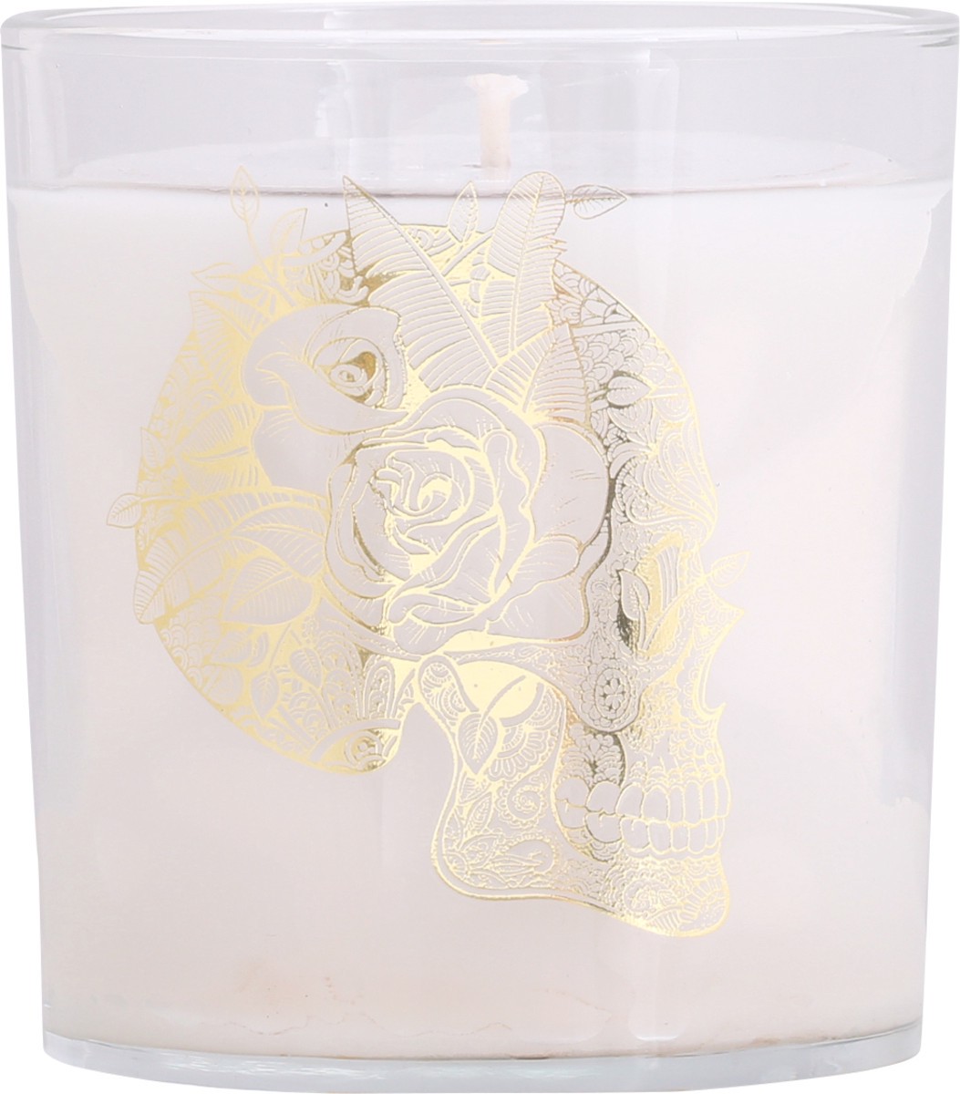 slide 7 of 9, Debi Lilly Design Debi Lilly Floral Skull Candle Sm - EA, 1 ct