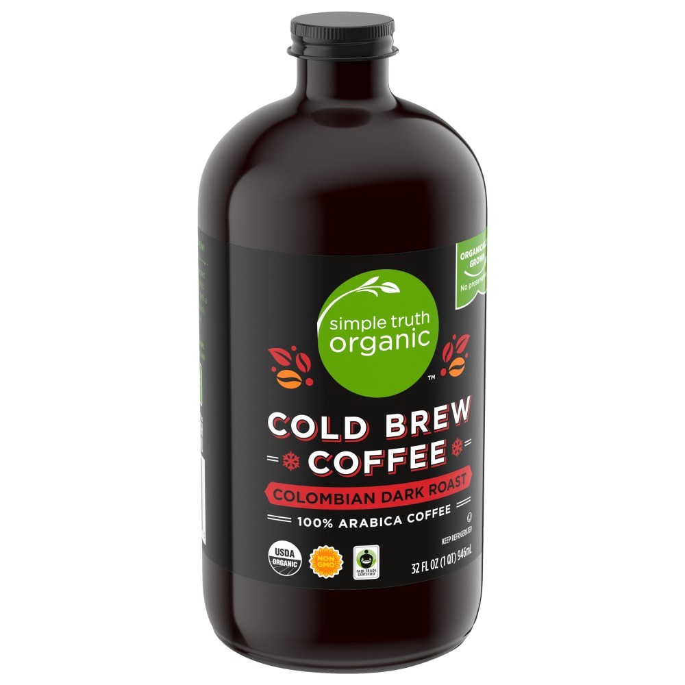 slide 2 of 3, Simple Truth Organic Columbian Dark Roast Cold Brew Coffee, 32 fl oz