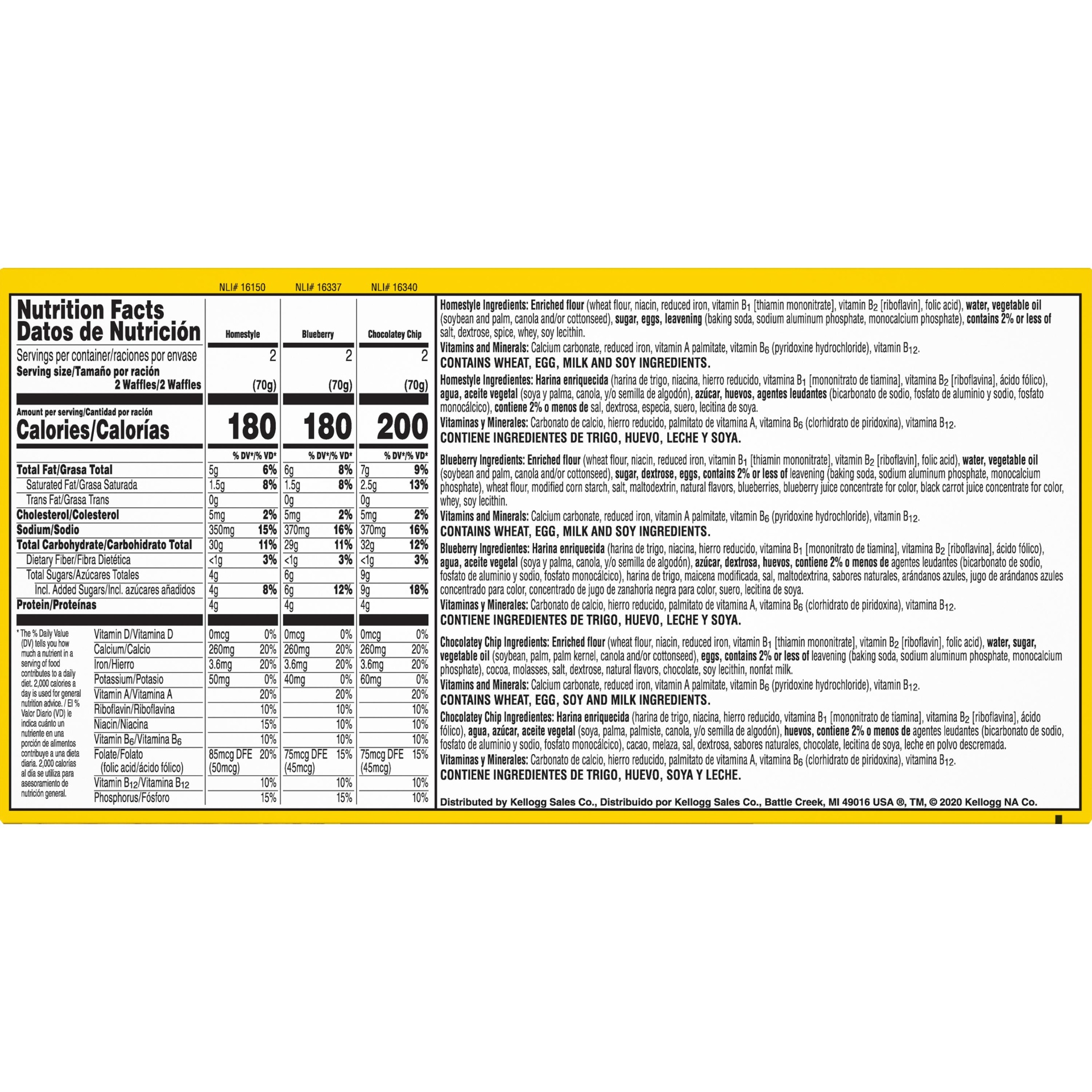 slide 2 of 3, Eggo Frozen Waffles, Frozen Breakfast, Toaster Waffles, Variety Pack, 14.8 oz