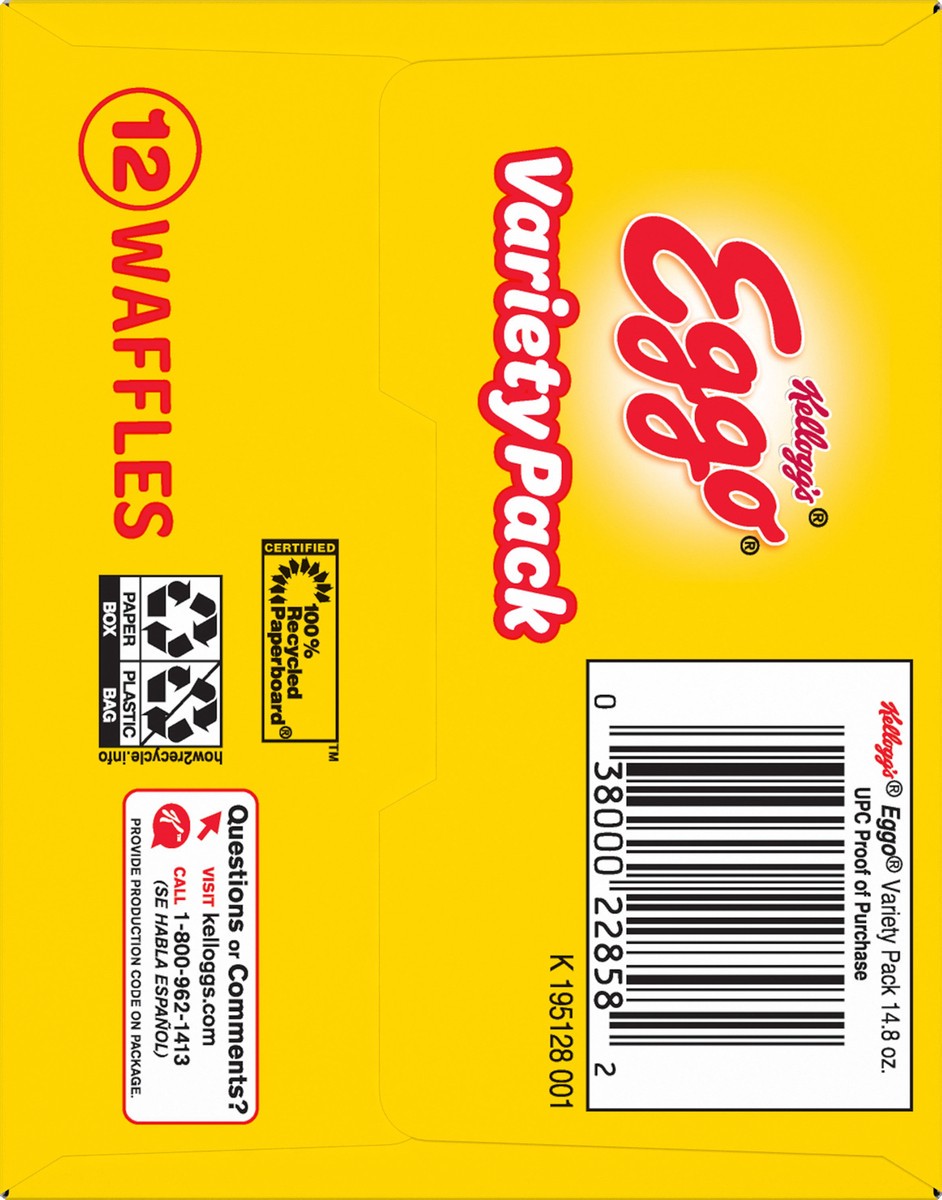 slide 7 of 7, Eggo Frozen Waffles, Variety Pack, 14.8 Oz, Box, Frozen, 14.8 oz
