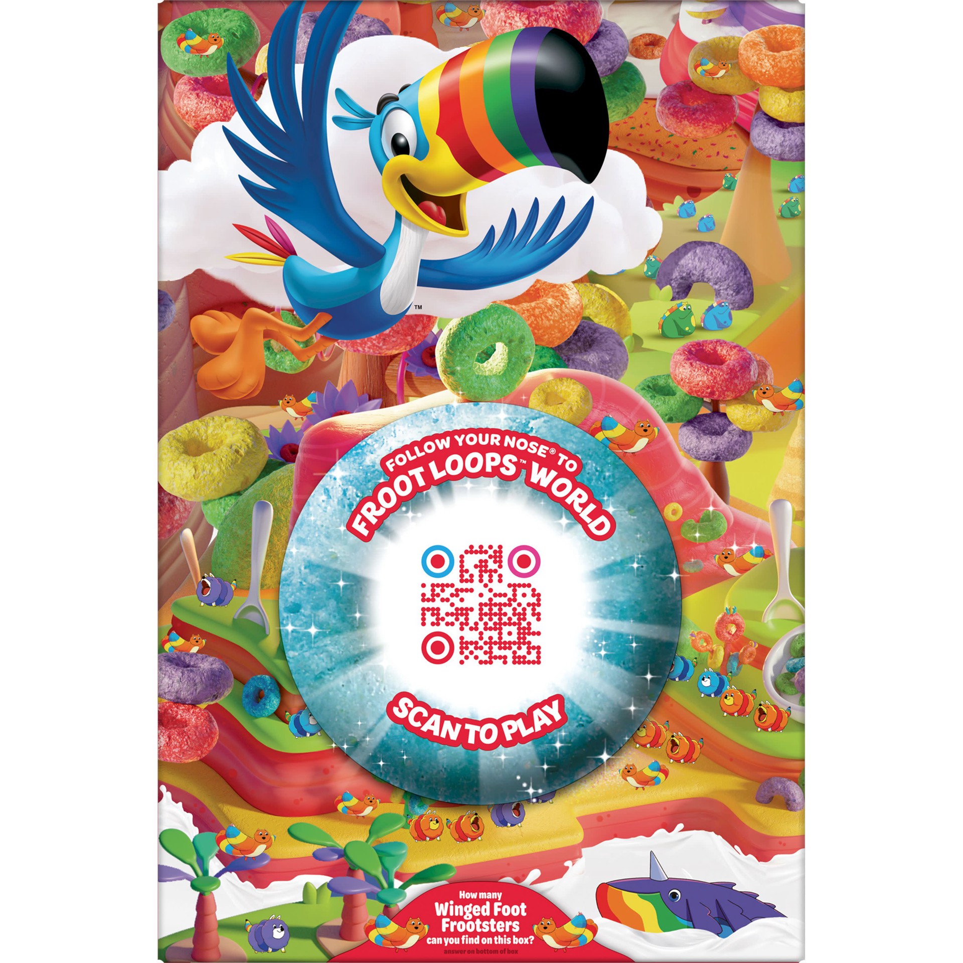 slide 5 of 5, Froot Loops Kellogg's Froot Loops, Cold Breakfast Cereal, Fruit Flavored, Snacks with Vitamin C, Family Size, Original, 7.9oz Box (1 Box), 7.9 oz