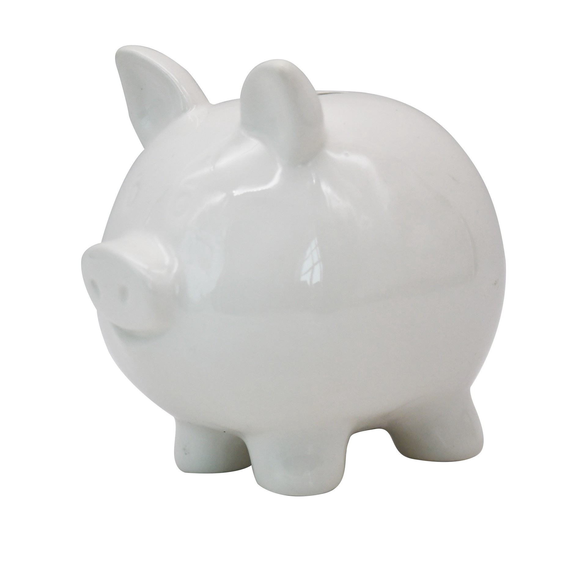 slide 2 of 3, Color Your Own Ceramic Piggy Bank By Creatology, 5.5 in x 4.4 in x 5.2 in