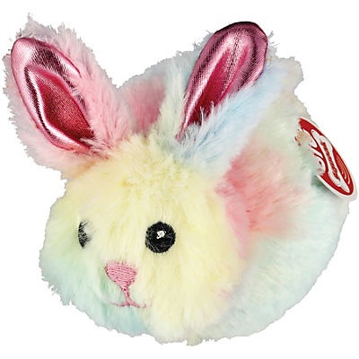 slide 1 of 1, Woof and Whiskers Easter Fluffy Bunny Rainbow Plush Dog Toy, 1 ct