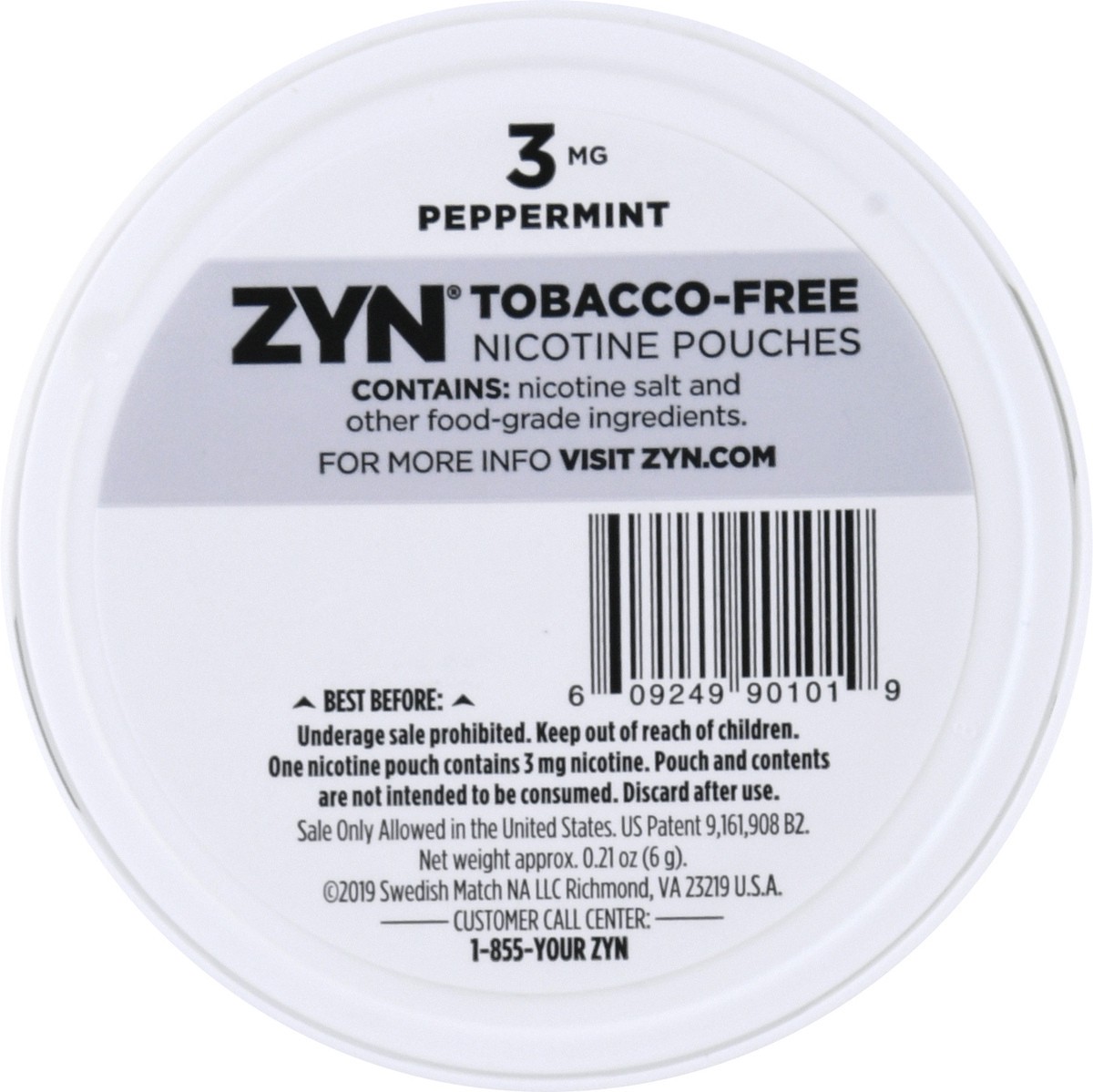 slide 4 of 10, Zyn Peppermint 3Mg Nicotine Pouches 15Ct, 15 ct