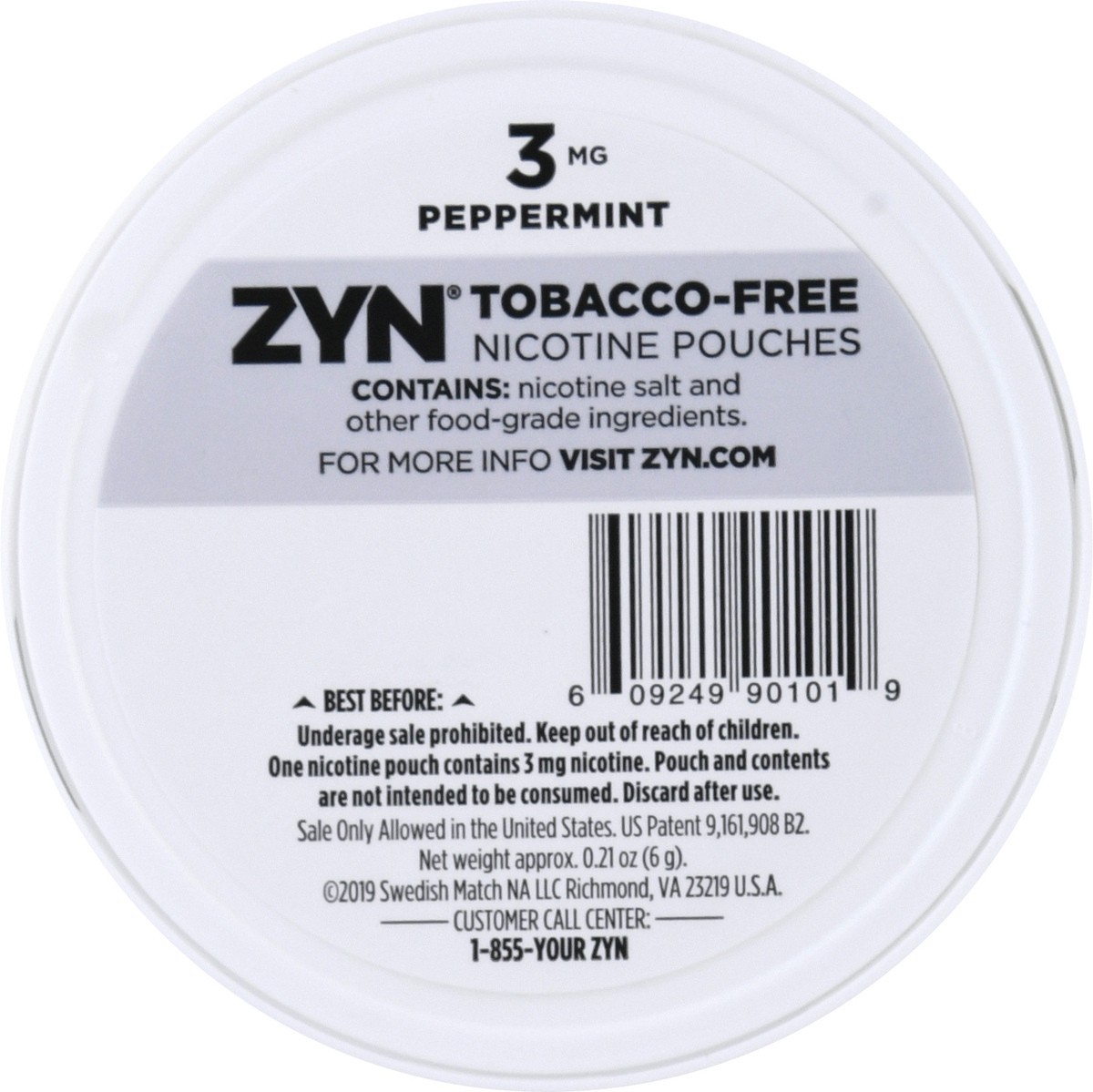 slide 4 of 10, Zyn Peppermint 3Mg Nicotine Pouches 15Ct, 