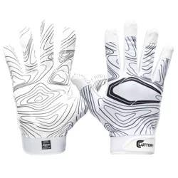 Shock Doctor Cutters Game Day Receiver Gloves, White Topo, YS/YM