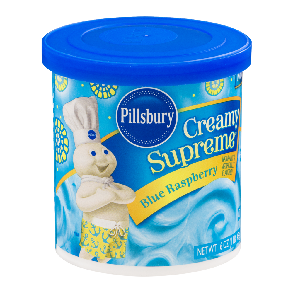 slide 1 of 6, Pillsbury Creamy Supreme Blue Raspberry Frosting, 16 oz